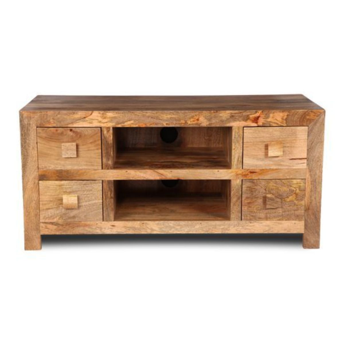 Trade Furniture Mango Wood 115cm 4 Drawer Media Unit