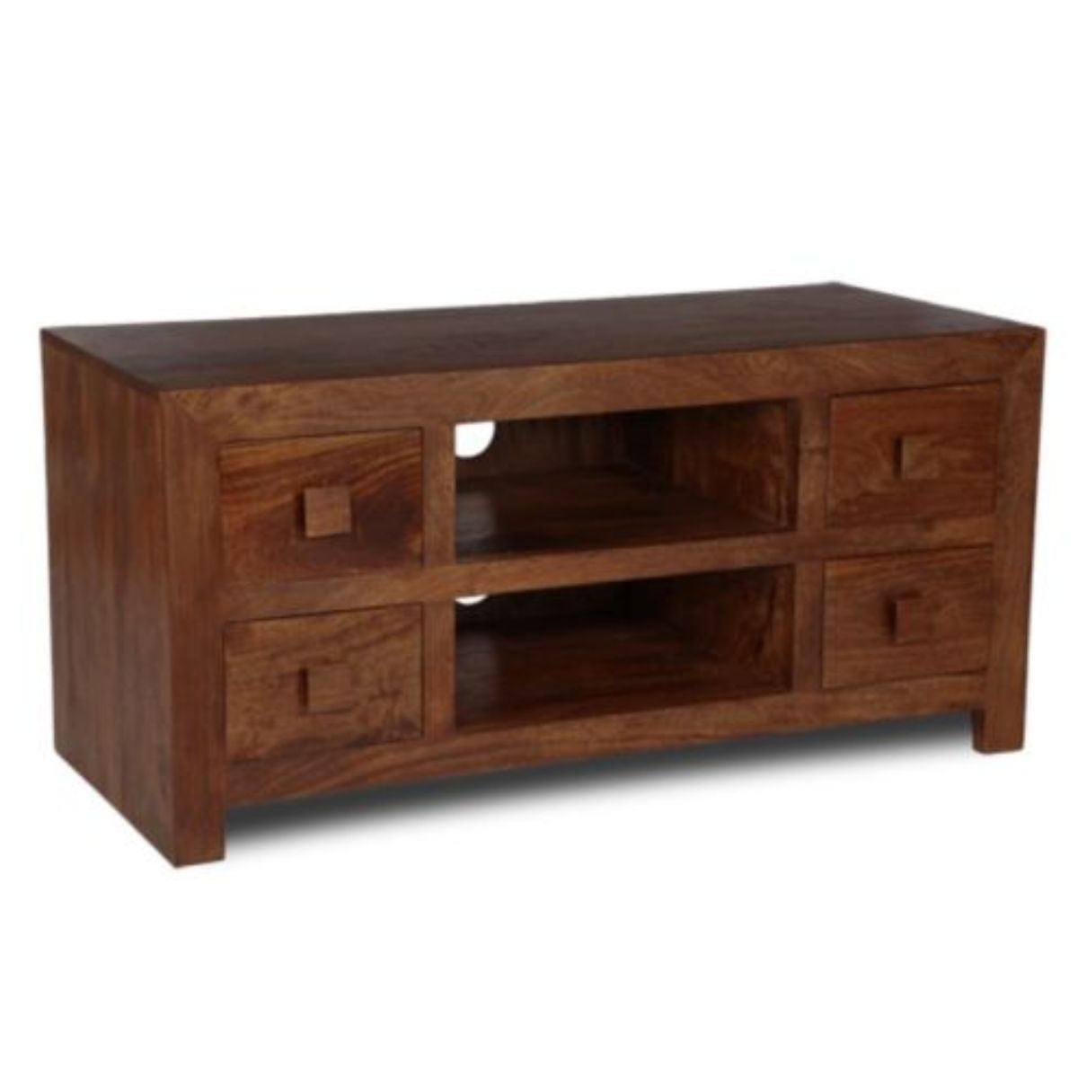 Trade Furniture Mango Wood 115cm 4 Drawer Media Unit