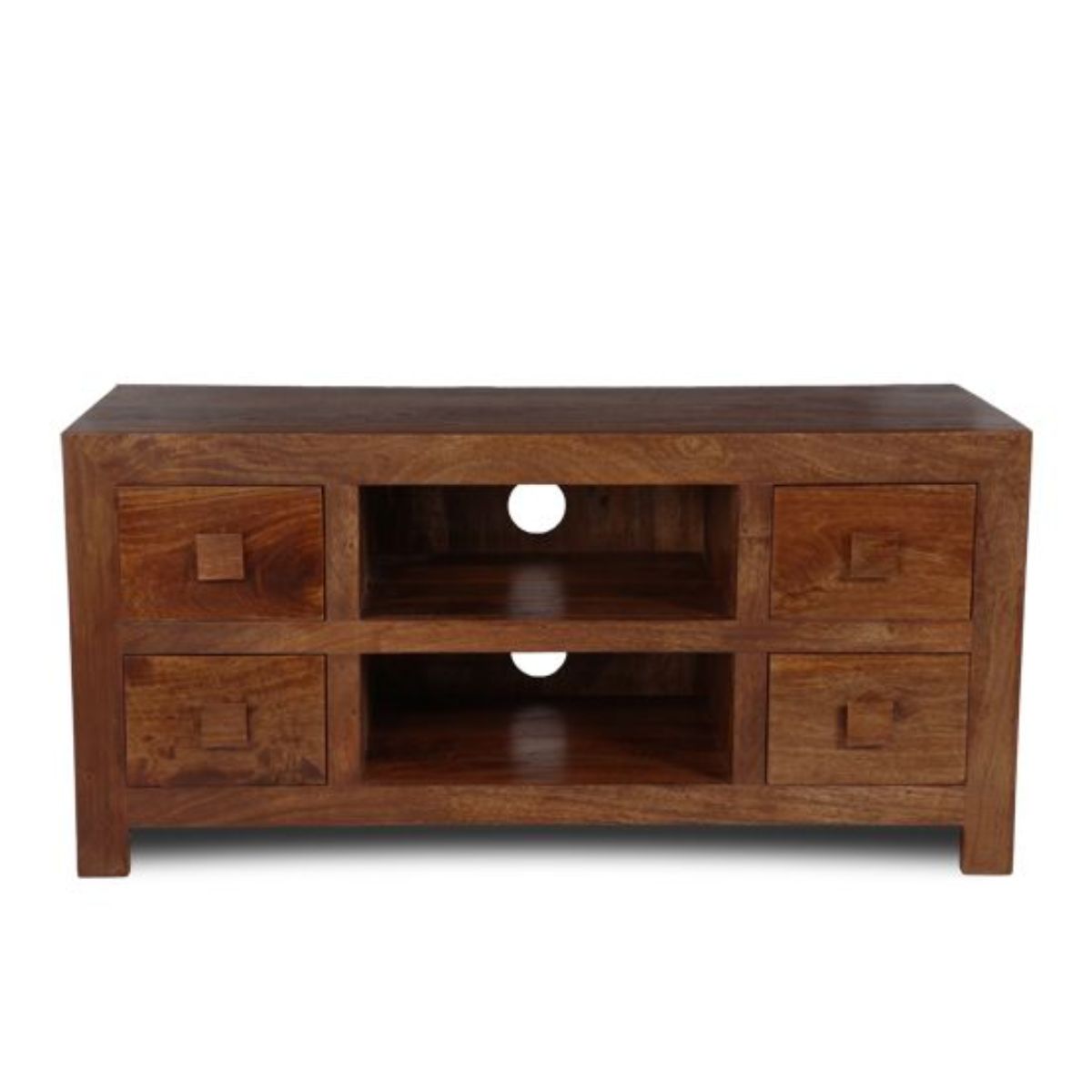 Trade Furniture Mango Wood 115cm 4 Drawer Media Unit