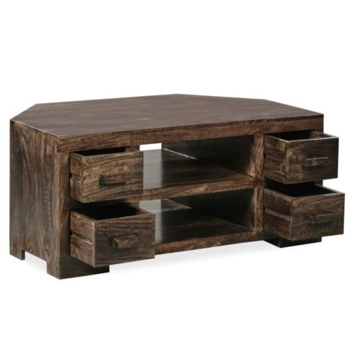 Trade Furniture Mango Wood 115cm Corner TV Unit