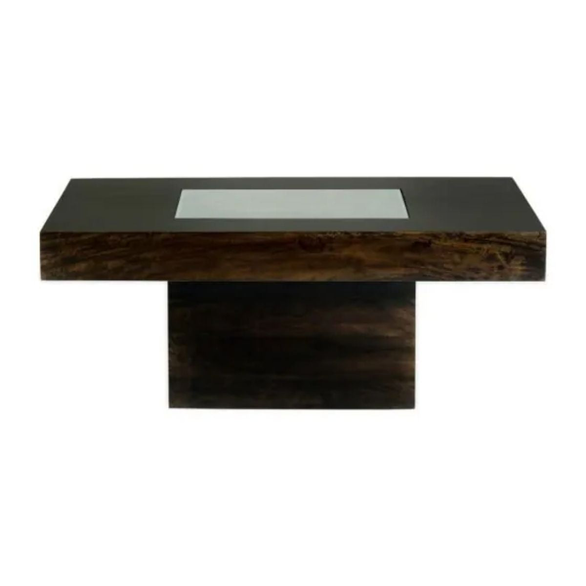 Trade Furniture Mango Wood 115cm Glass Topped Coffee Table