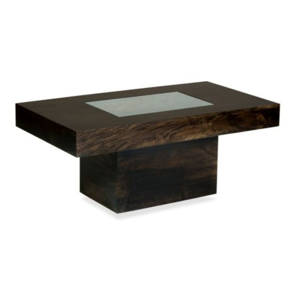 Trade Furniture Mango Wood 115cm Glass Topped Coffee Table