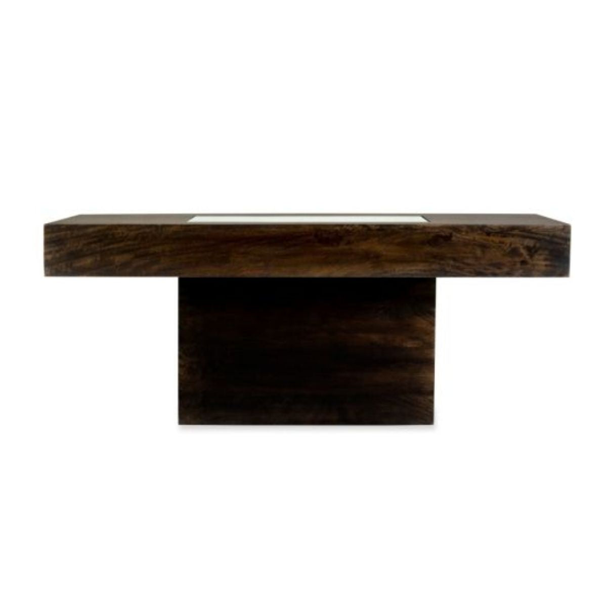 Trade Furniture Mango Wood 115cm Glass Topped Coffee Table