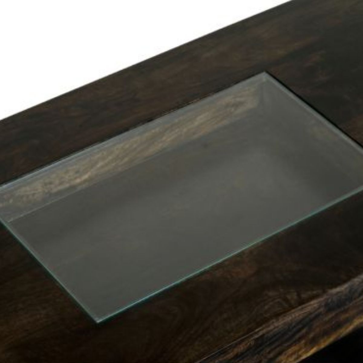 Trade Furniture Mango Wood 115cm Glass Topped Coffee Table
