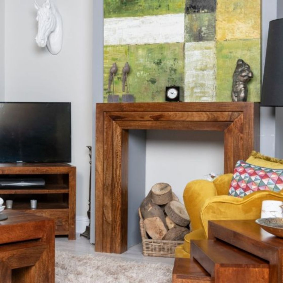 Trade Furniture Mango Wood 118cm Fire Surround