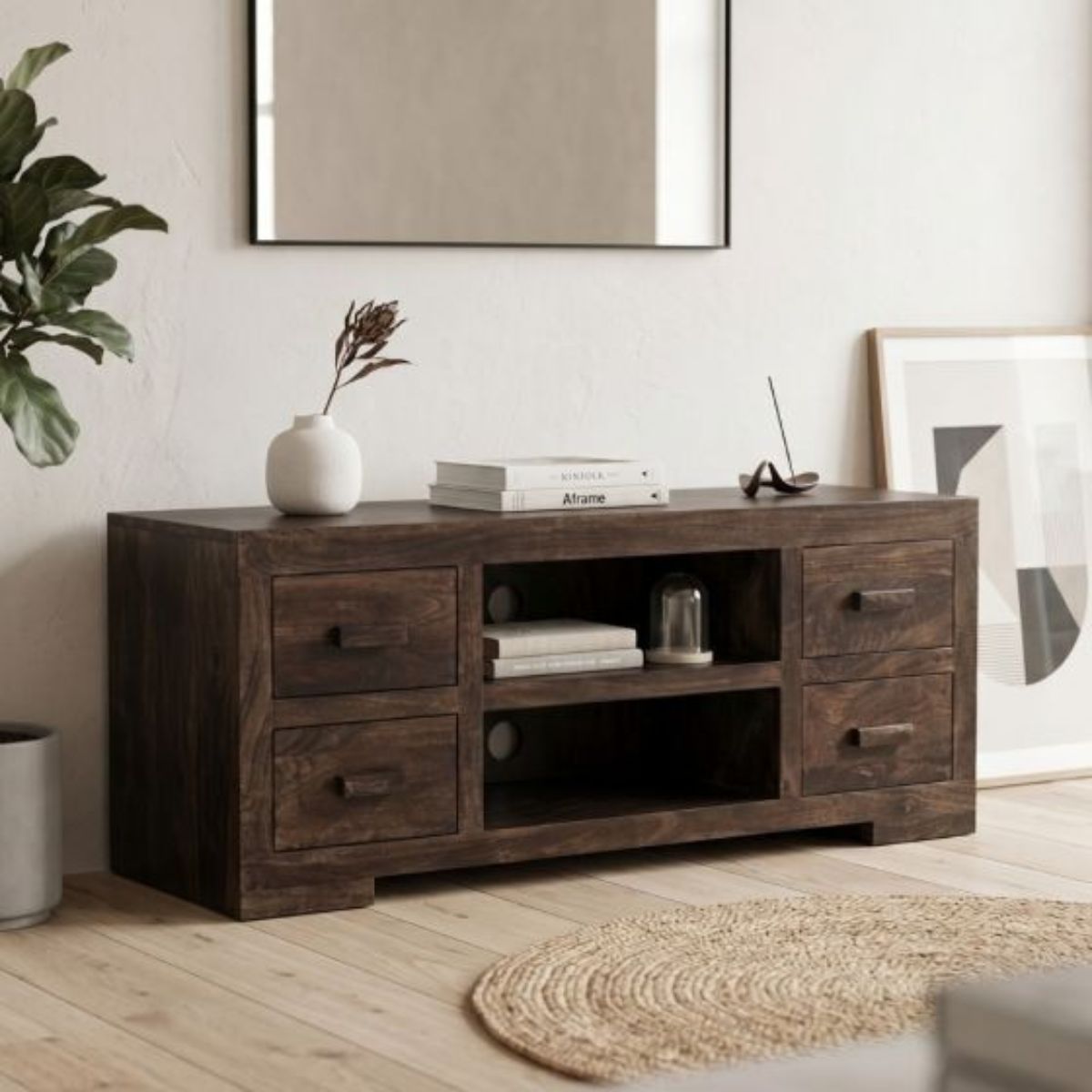 Trade Furniture Mango Wood 125cm Media Unit