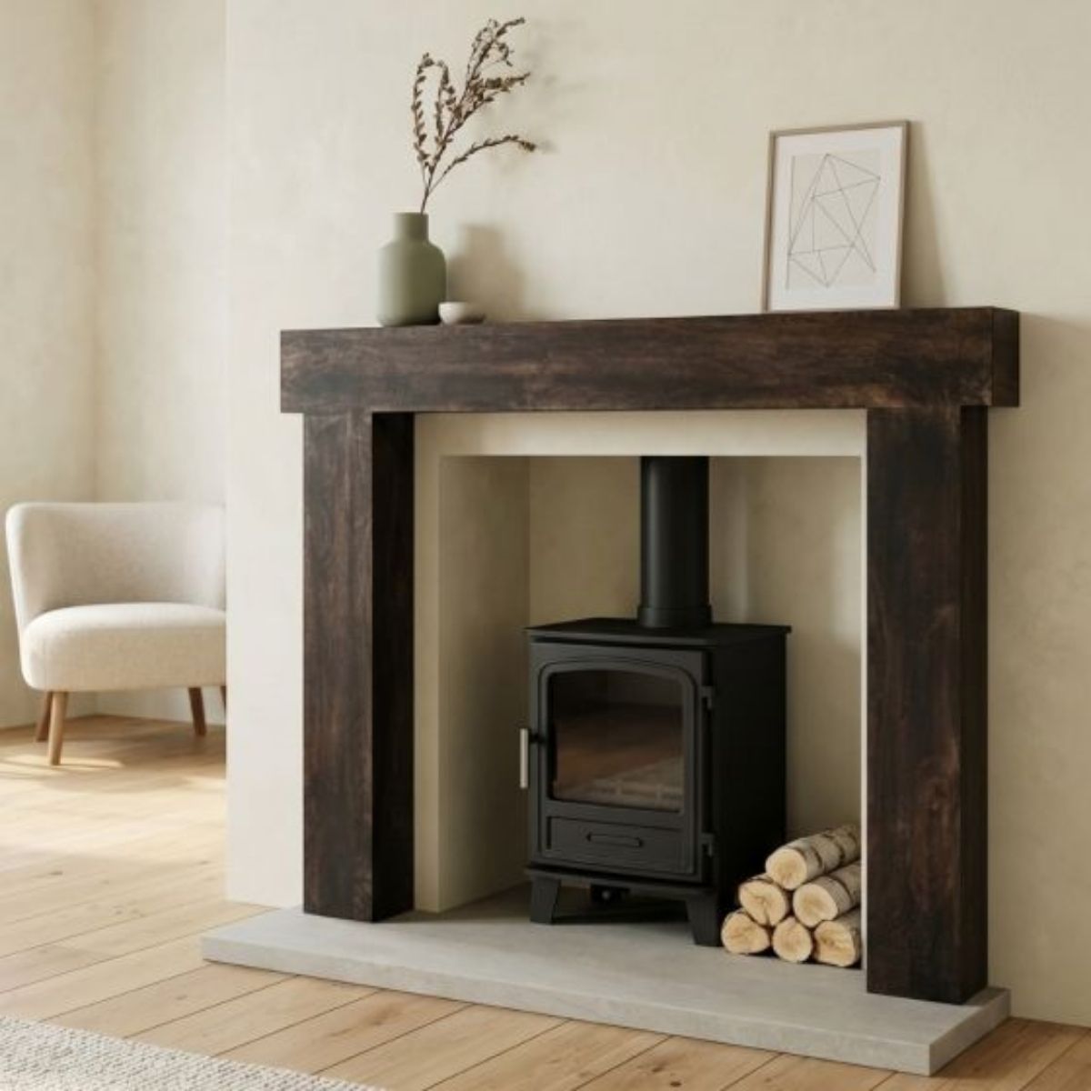 Trade Furniture Mango Wood 131cm Fire Surround