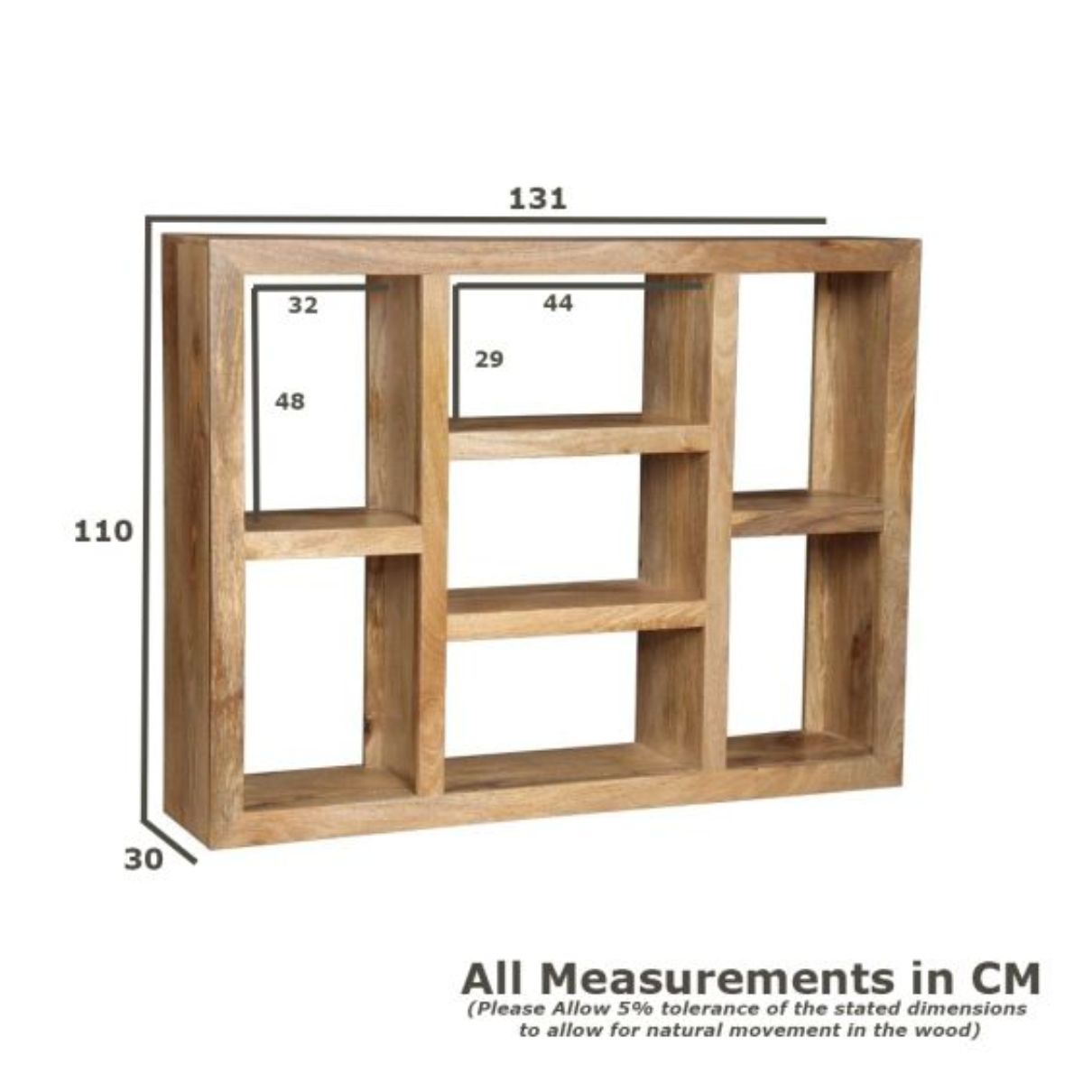 Trade Furniture Mango Wood 131cm Multi Shelf
