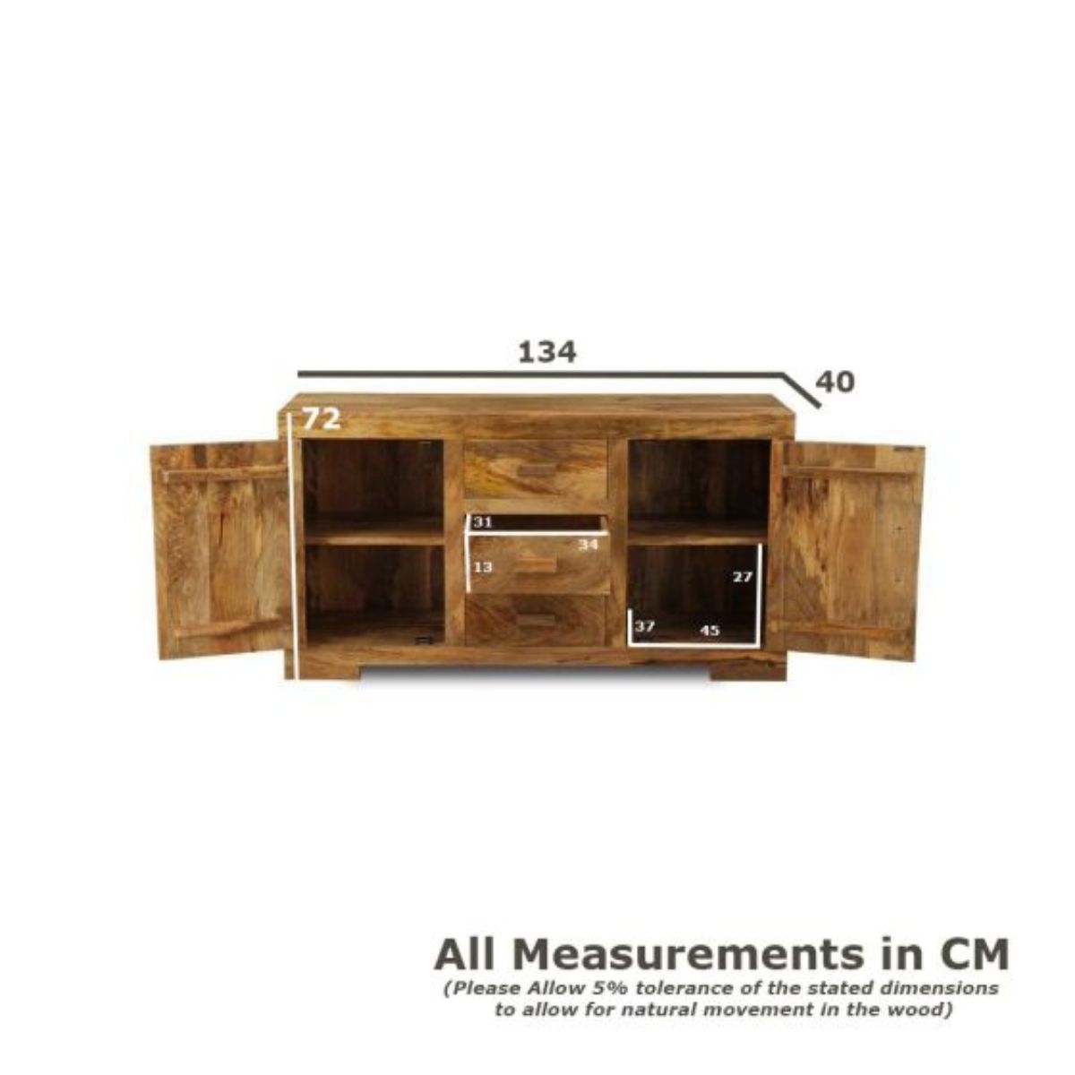 Trade Furniture Mango Wood 134cm Sideboard