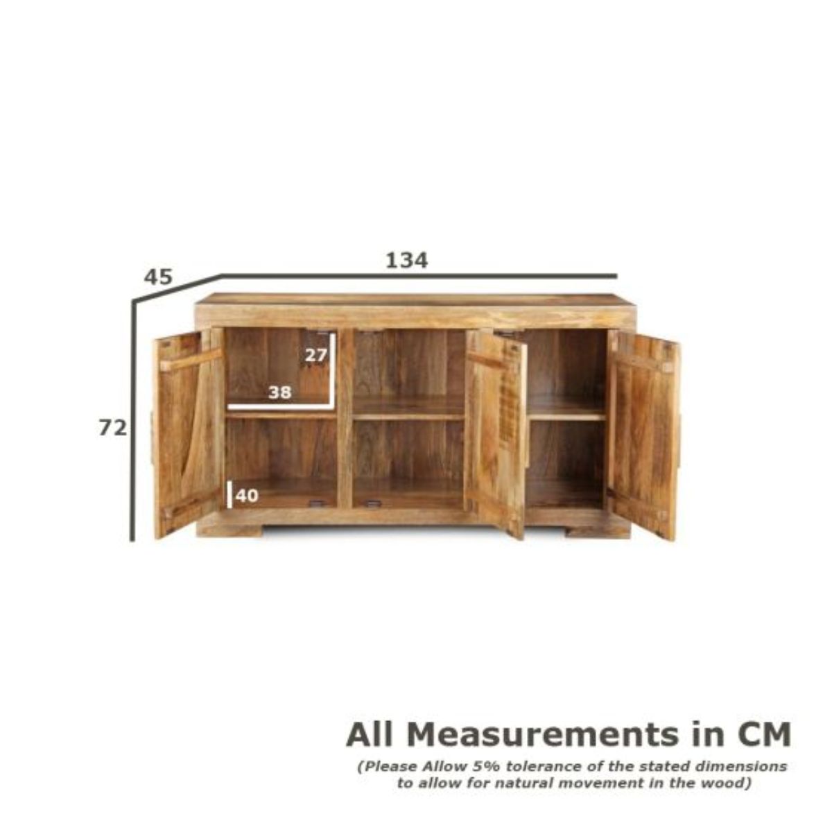 Trade Furniture Mango Wood 134cm Sideboard