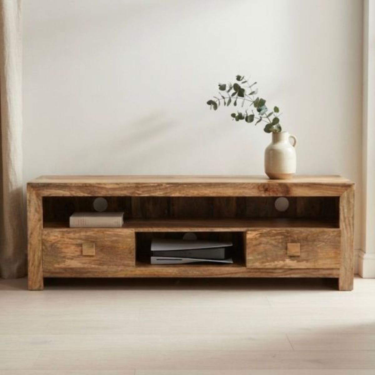 Trade Furniture Mango Wood 145cm 2 Drawer Media Unit