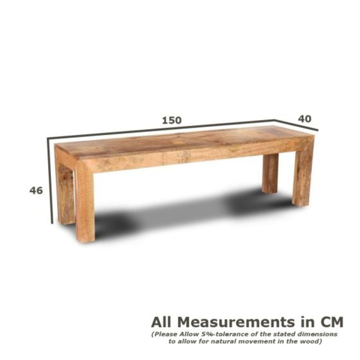 Trade Furniture Mango Wood 150cm Bench