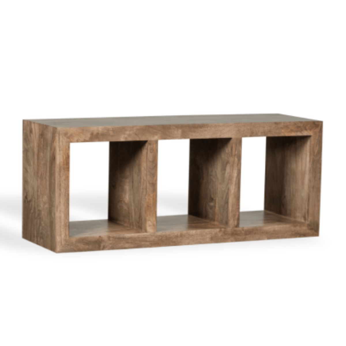 Trade Furniture Mango Wood 50cm Triple Storage Cube