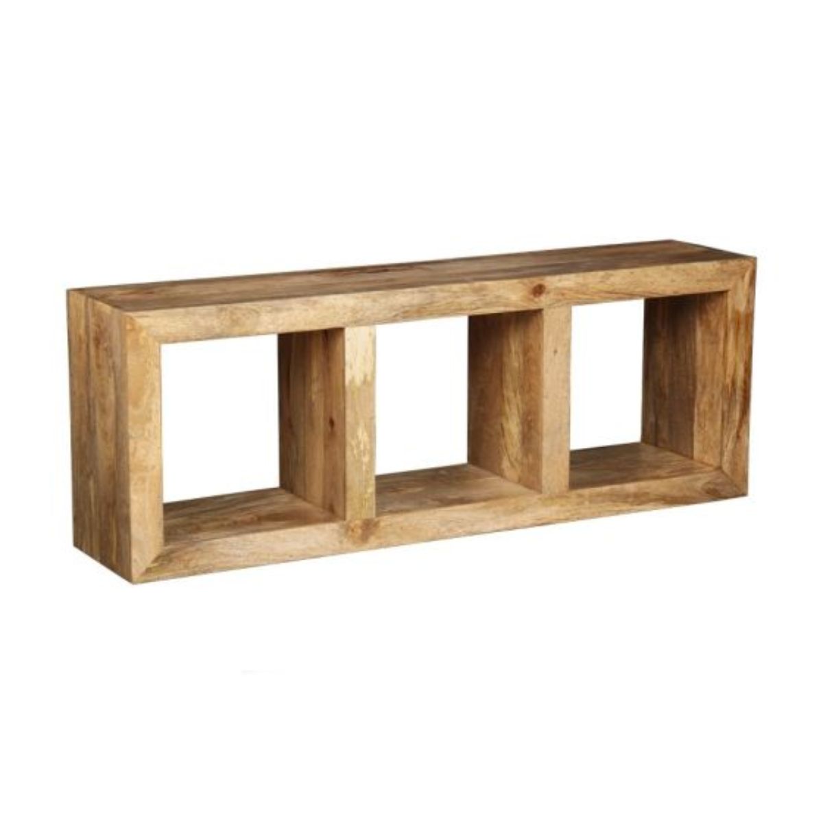 Trade Furniture Mango Wood 50cm Triple Storage Cube