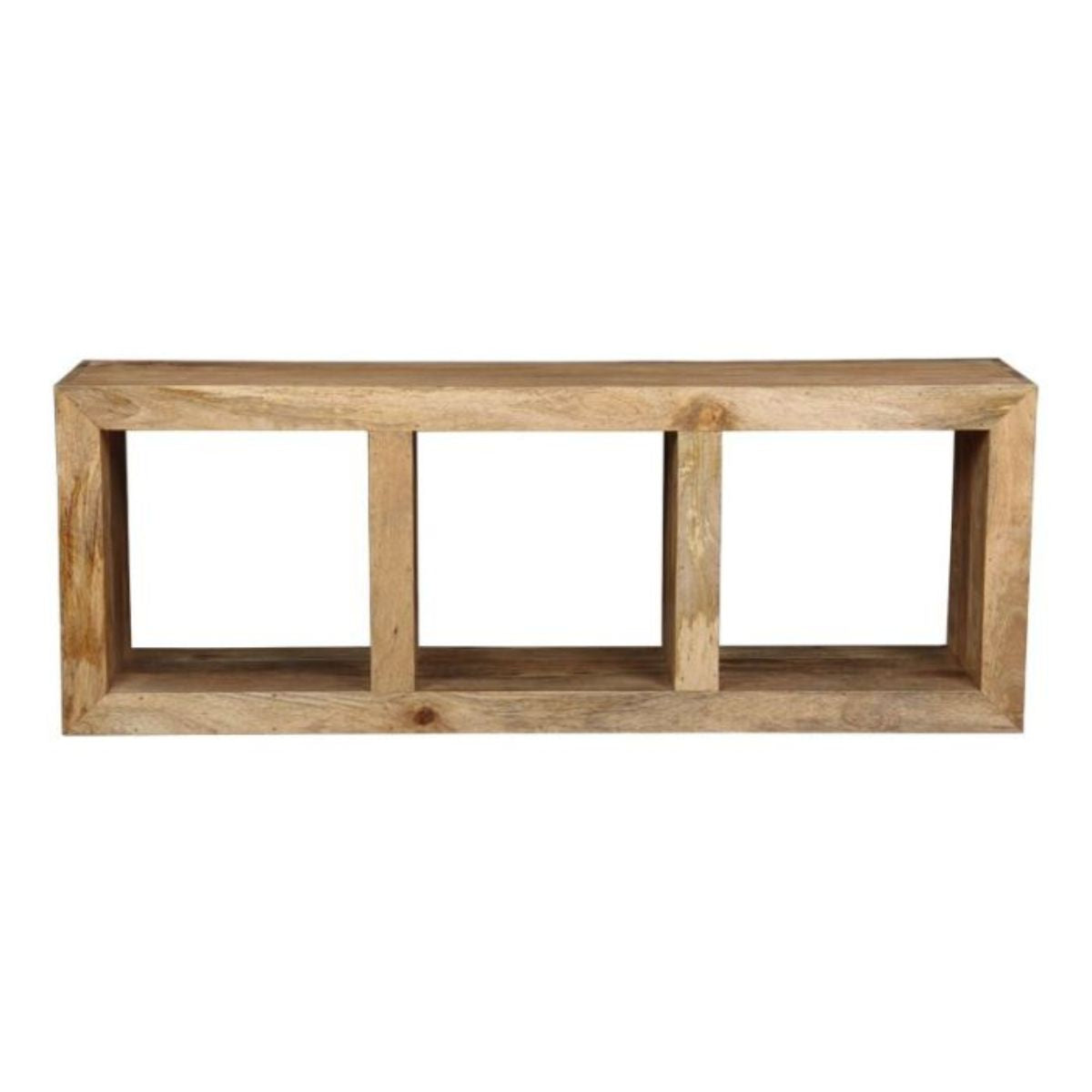 Trade Furniture Mango Wood 50cm Triple Storage Cube