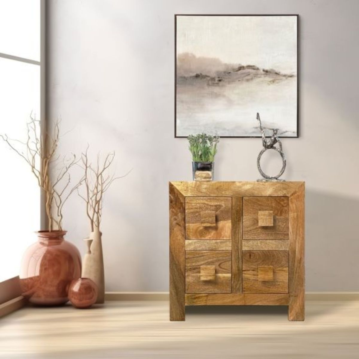 Trade Furniture Mango Wood 52cm 4 Drawer Chest