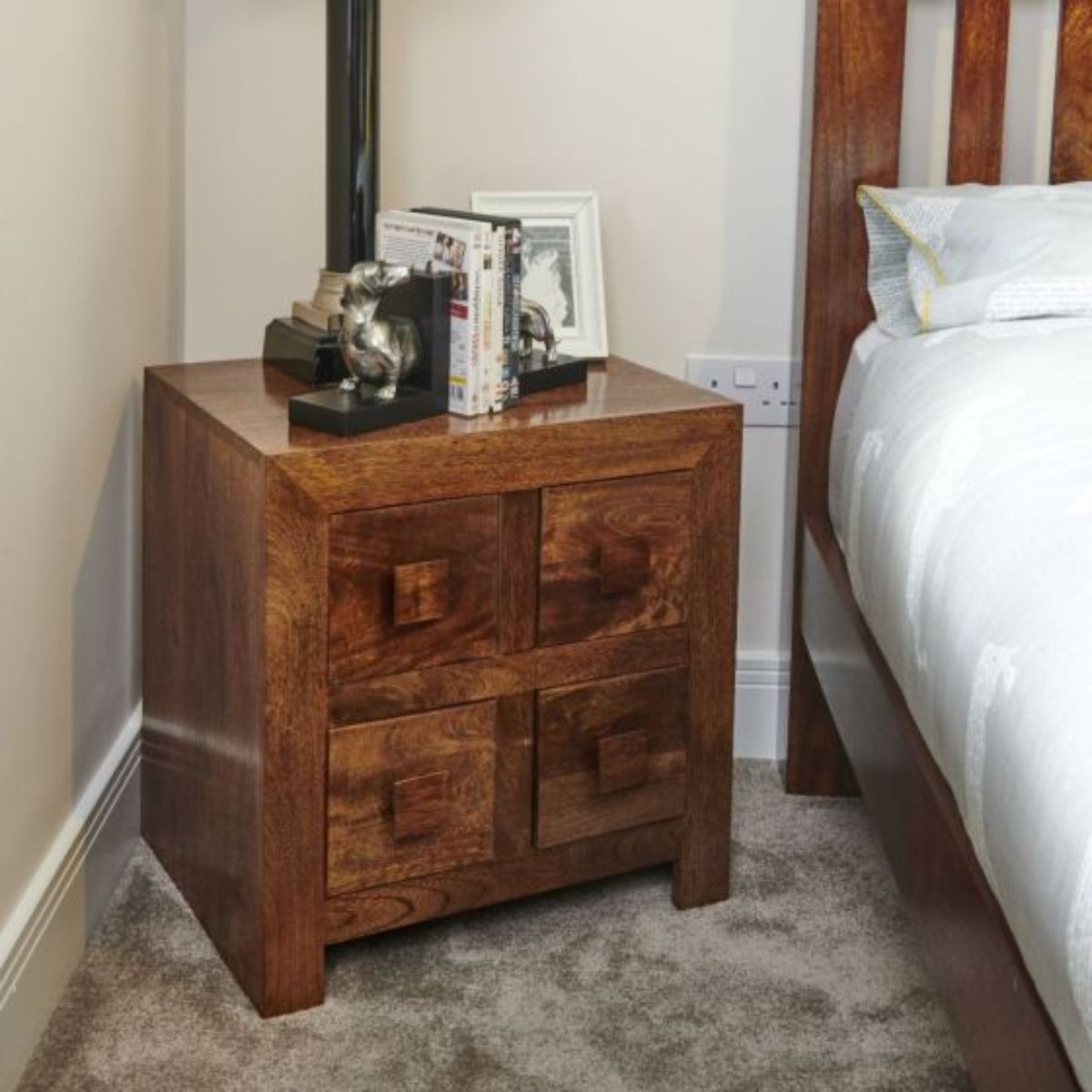 Trade Furniture Mango Wood 52cm 4 Drawer Chest