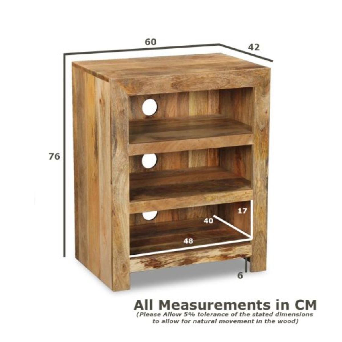 Trade Furniture Mango Wood 60cm Hi-fi Unit