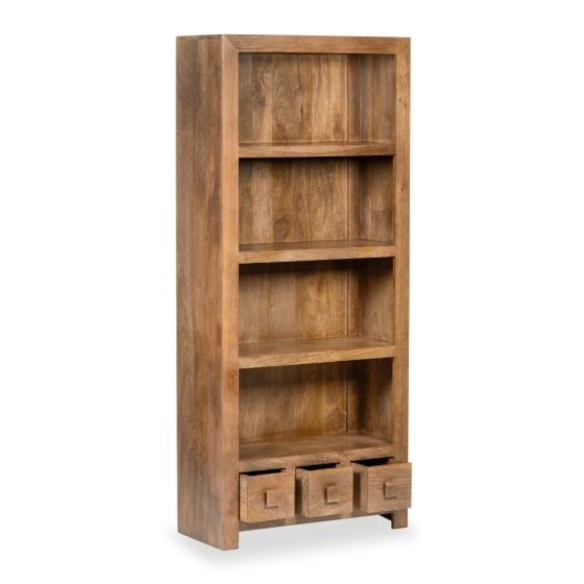 Trade Furniture Mango Wood 76cm 3 Drawer Bookcase