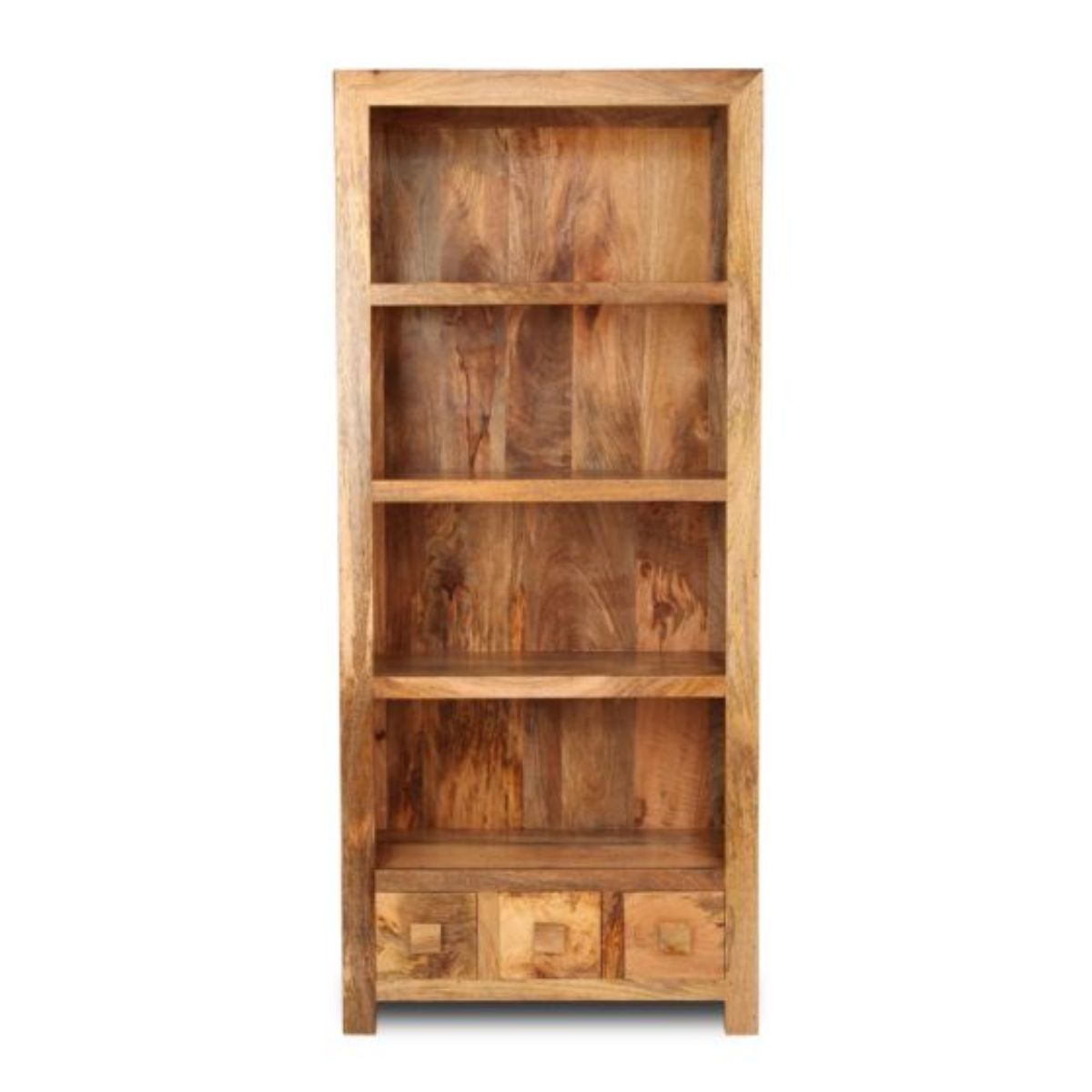 Trade Furniture Mango Wood 76cm 3 Drawer Bookcase