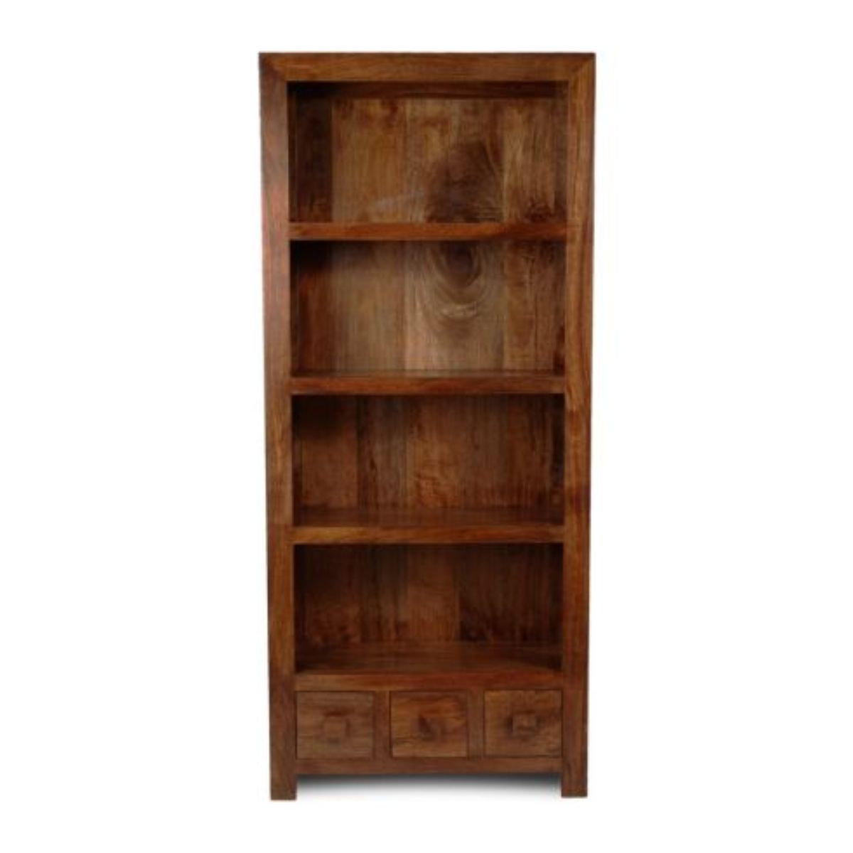 Trade Furniture Mango Wood 76cm 3 Drawer Bookcase