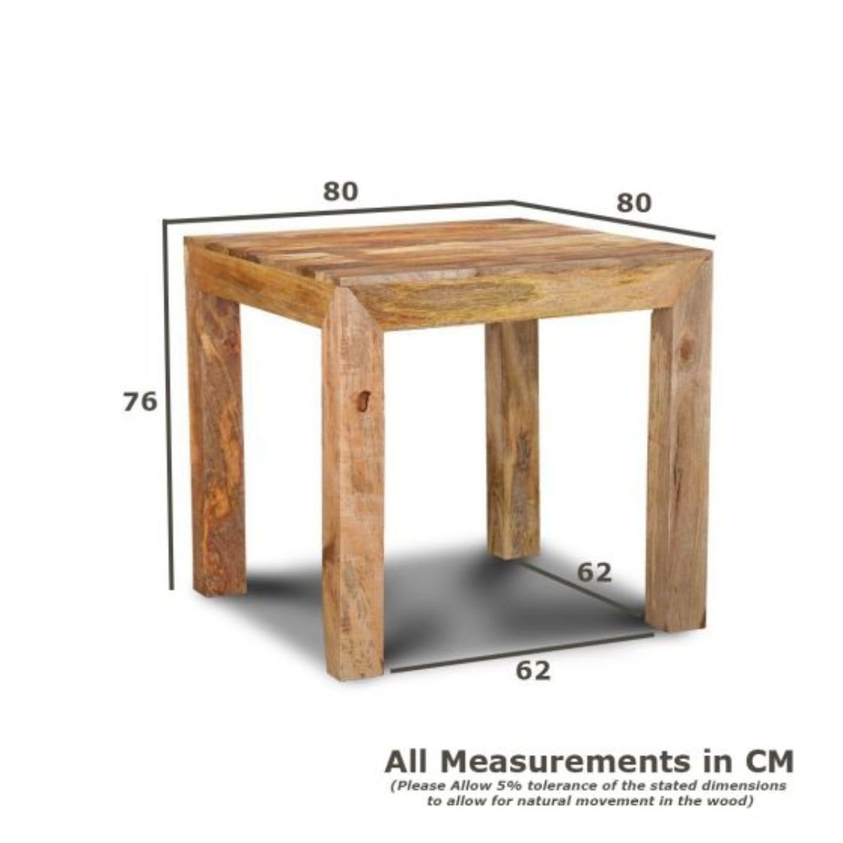 Trade Furniture Mango Wood 80cm Dining Table