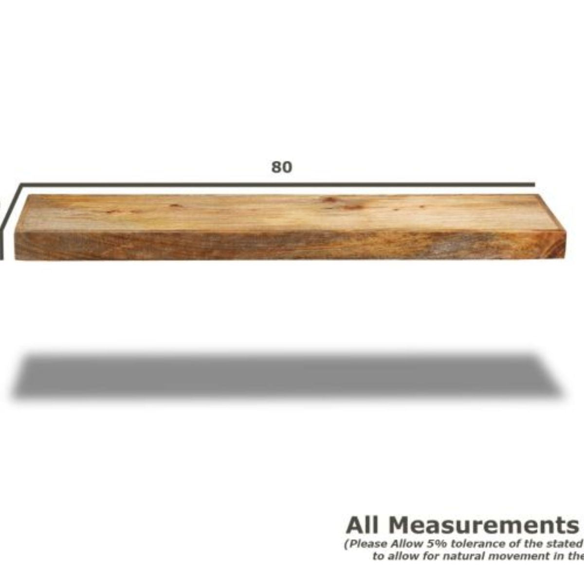 Trade Furniture Mango Wood  80cm Floating Shelf