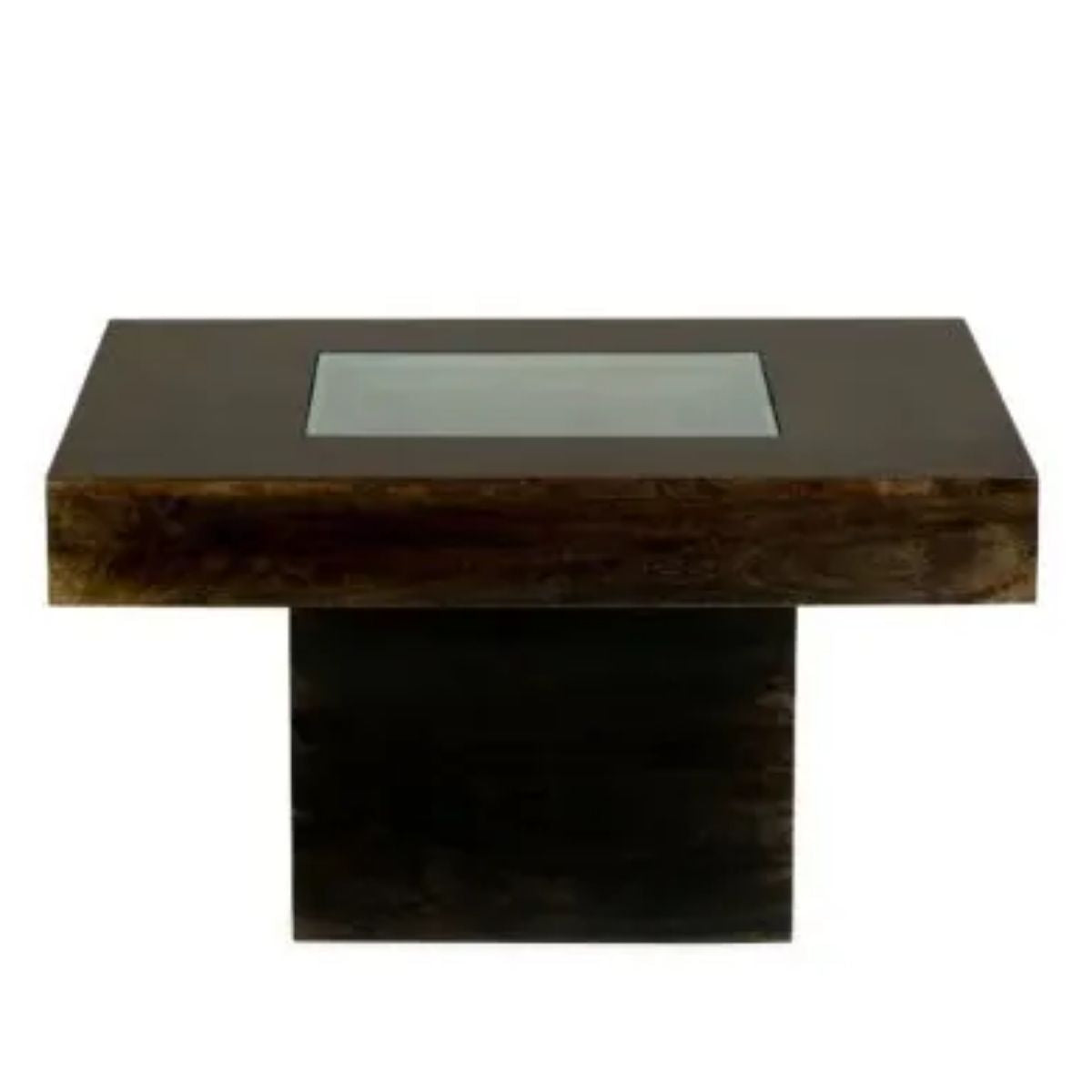 Trade Furniture Mango Wood 85cm Glass Topped Coffee Table