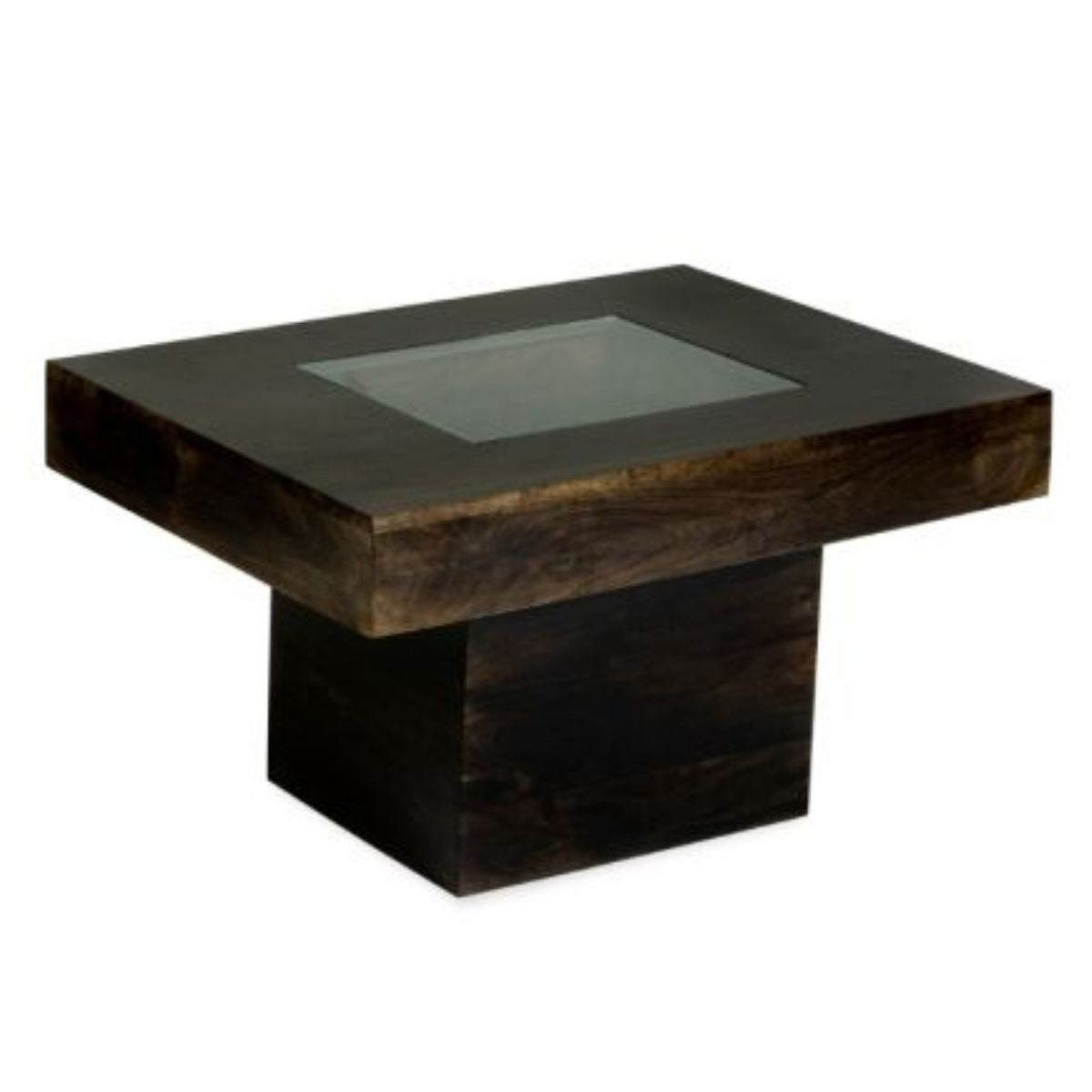 Trade Furniture Mango Wood 85cm Glass Topped Coffee Table