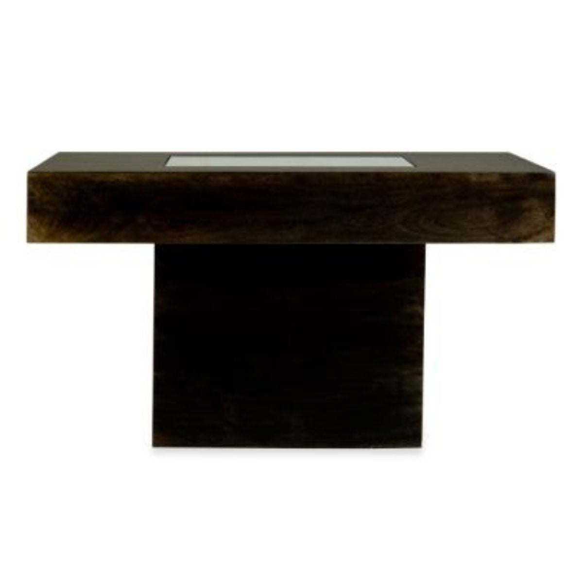 Trade Furniture Mango Wood 85cm Glass Topped Coffee Table
