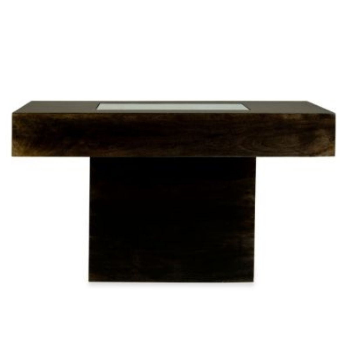 Trade Furniture Mango Wood 85cm Glass Topped Coffee Table