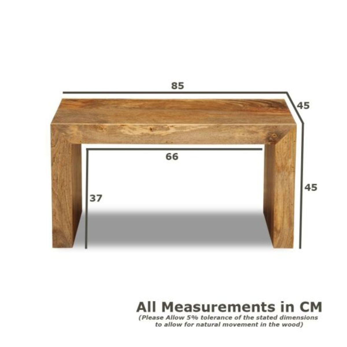 Trade Furniture Mango Wood 85cm Open Coffee Table