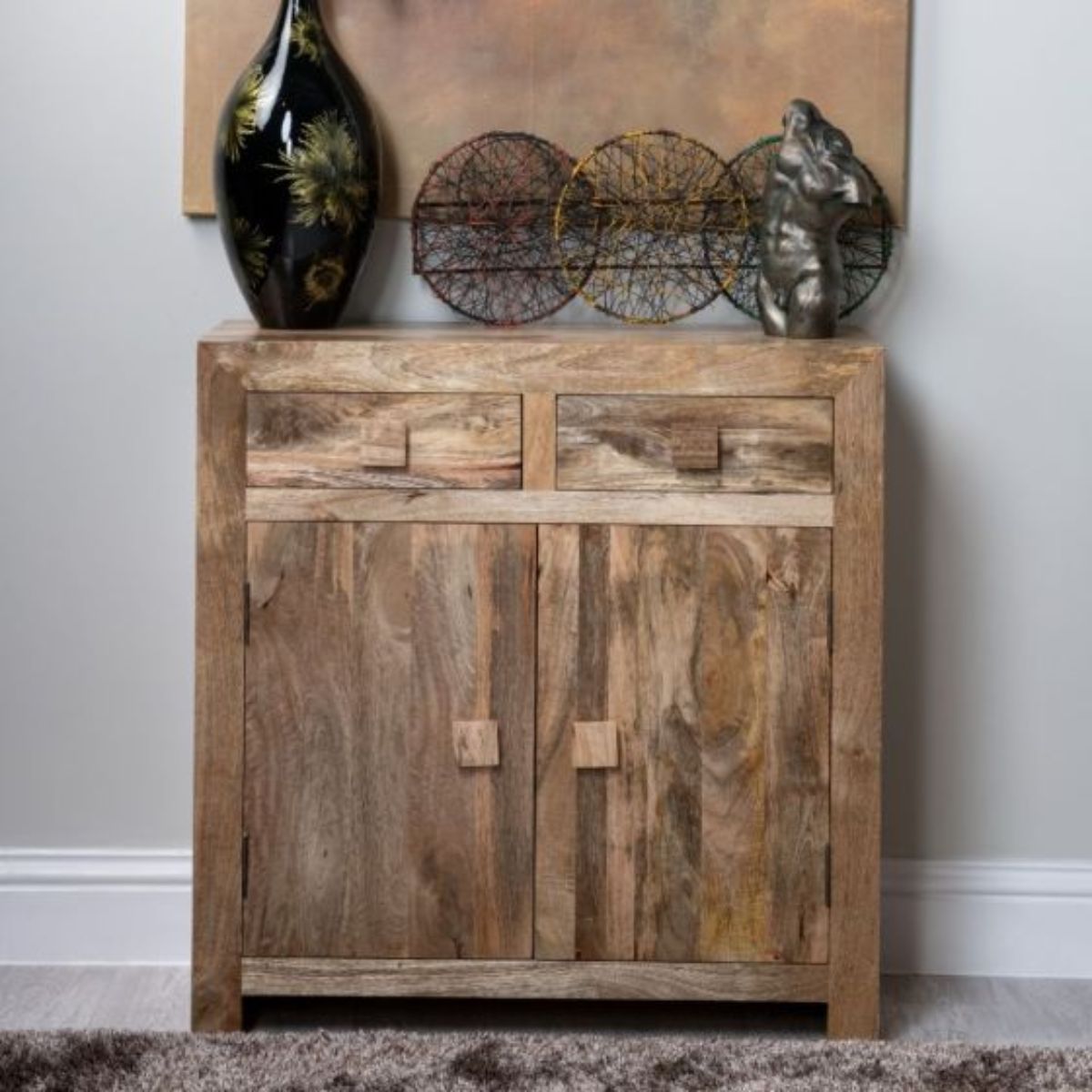 Trade Furniture Mango Wood 85cm Shoe Cupboard