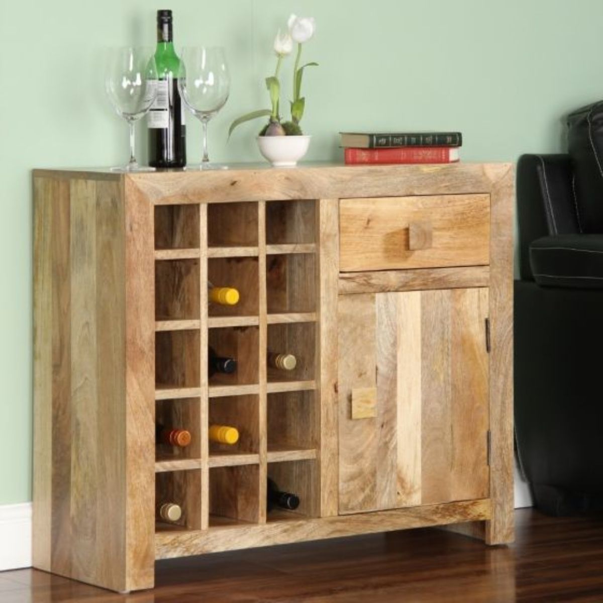 Trade Furniture Mango Wood 89cm Wine Rack