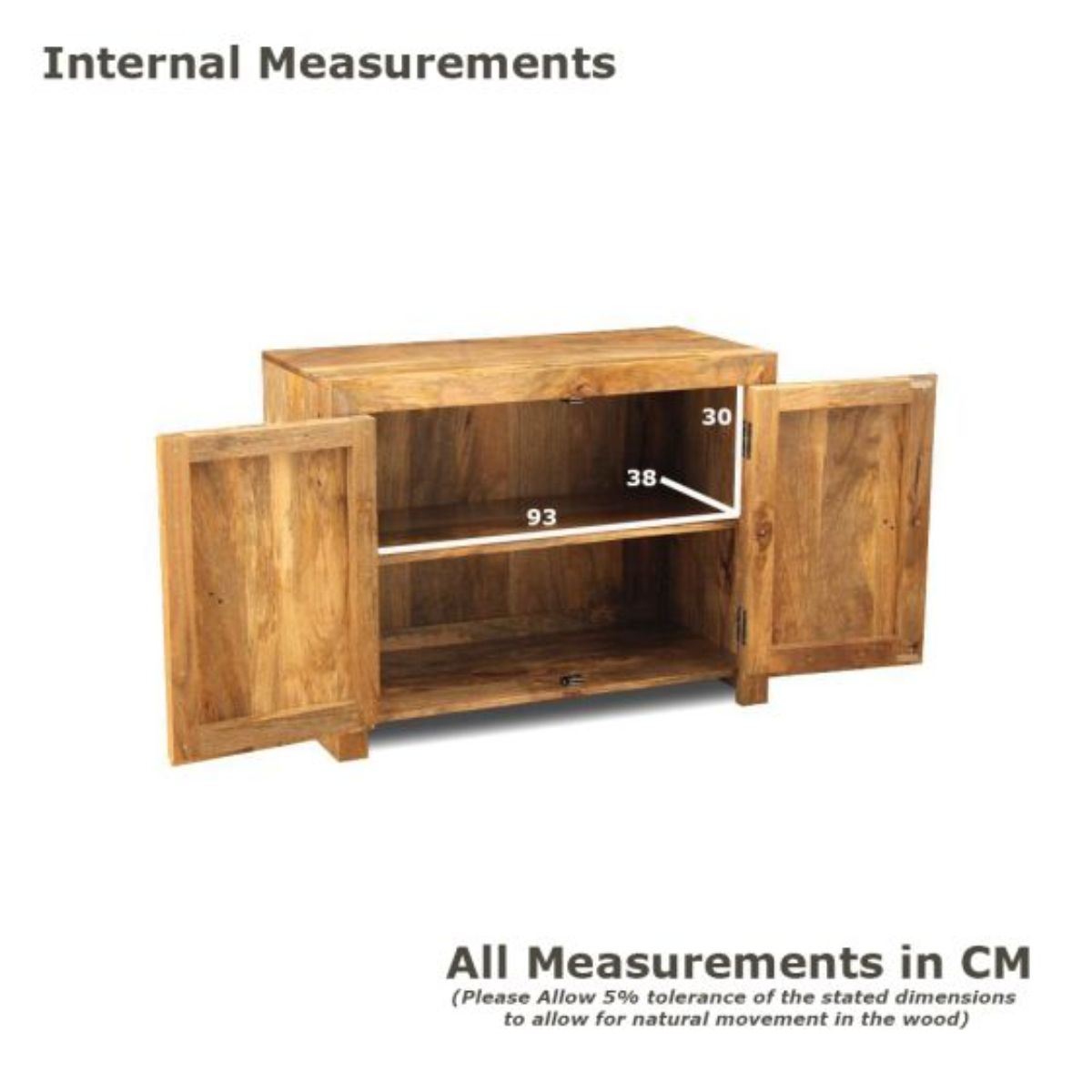 Trade Furniture Mango Wood 96cm 2 Door Sideboard