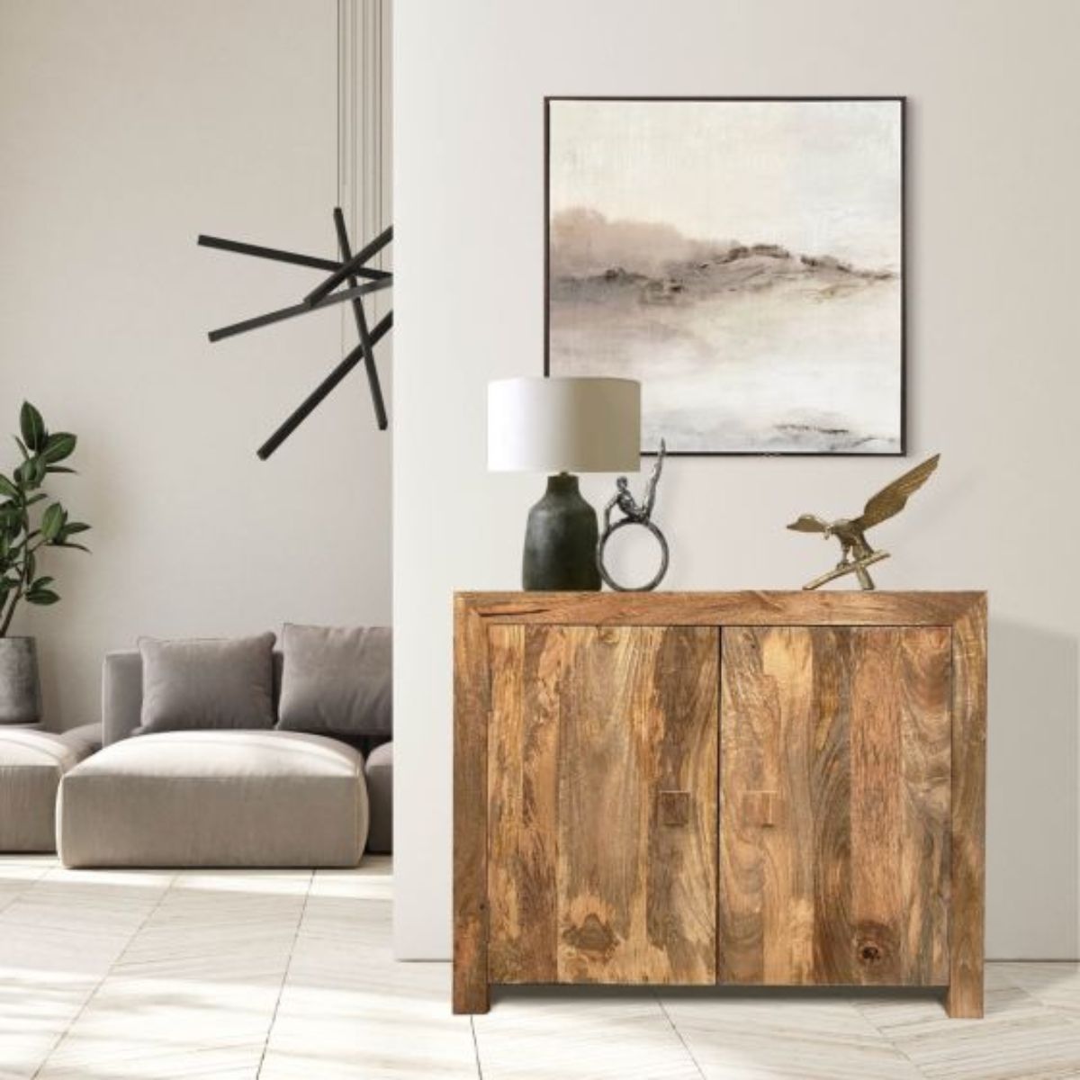 Trade Furniture Mango Wood 96cm 2 Door Sideboard