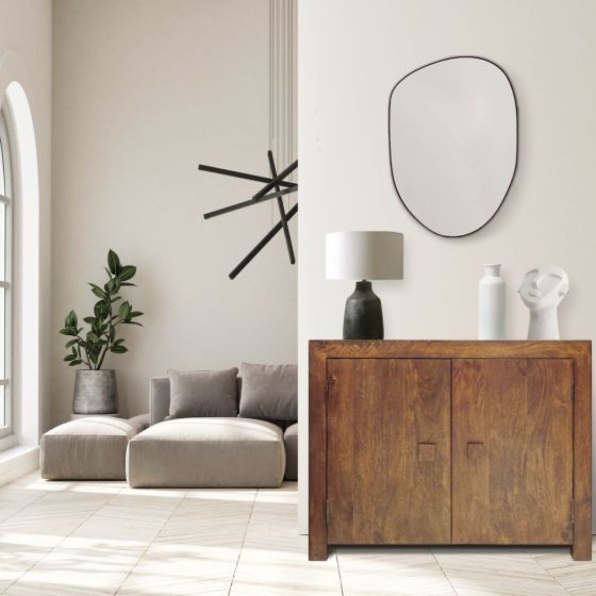 Trade Furniture Mango Wood 96cm 2 Door Sideboard
