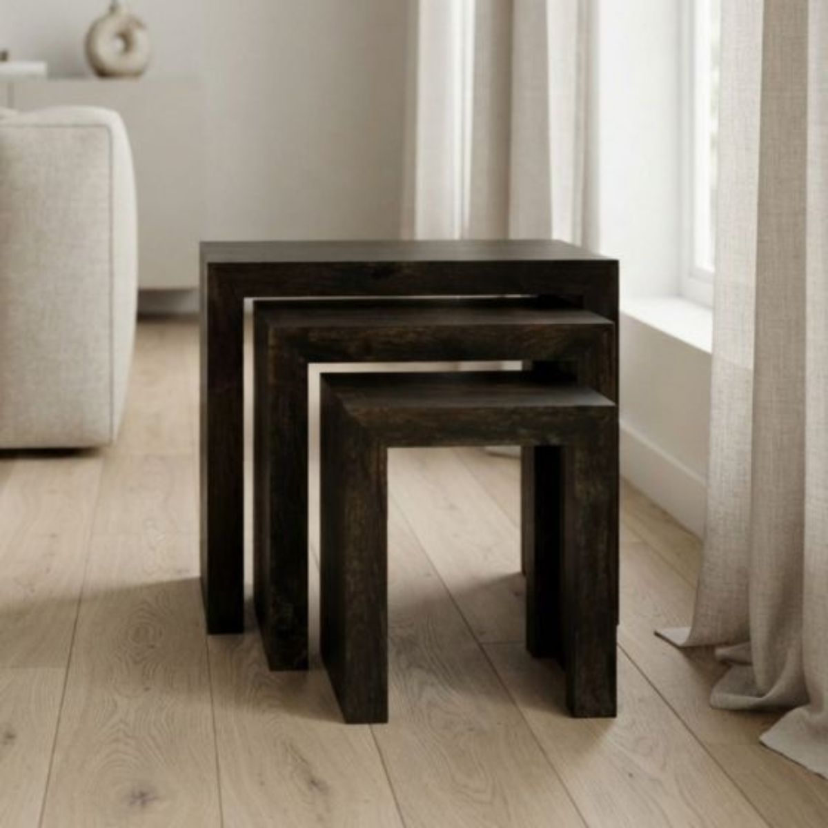 Trade Furniture Mango Wood Chunky Nest