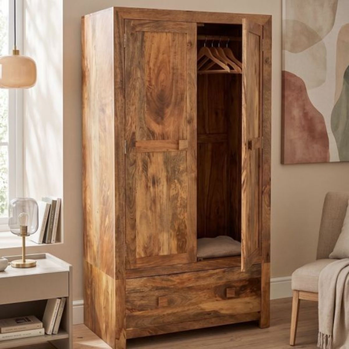 Trade Furniture Mango Wood Double Wardrobe