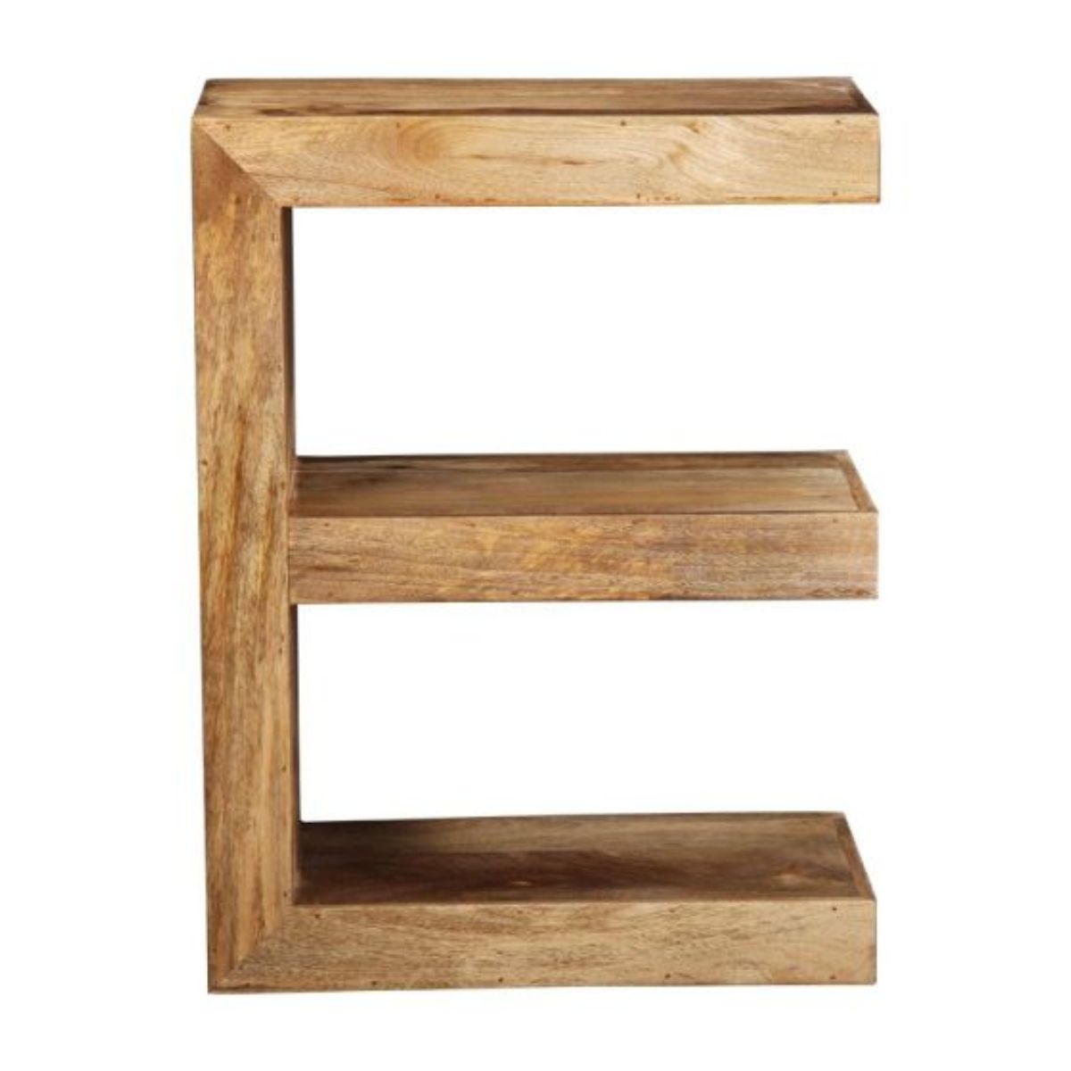 Trade Furniture Mango Wood E Shaped Side Table