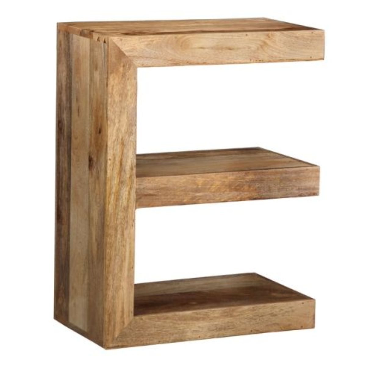 Trade Furniture Mango Wood E Shaped Side Table