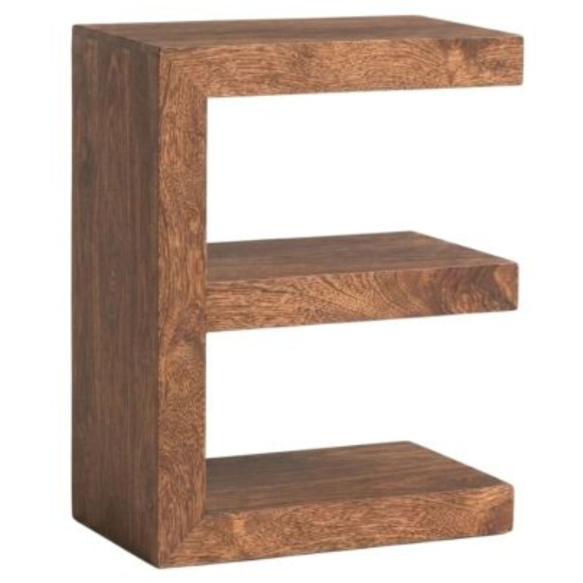 Trade Furniture Mango Wood E Shaped Side Table