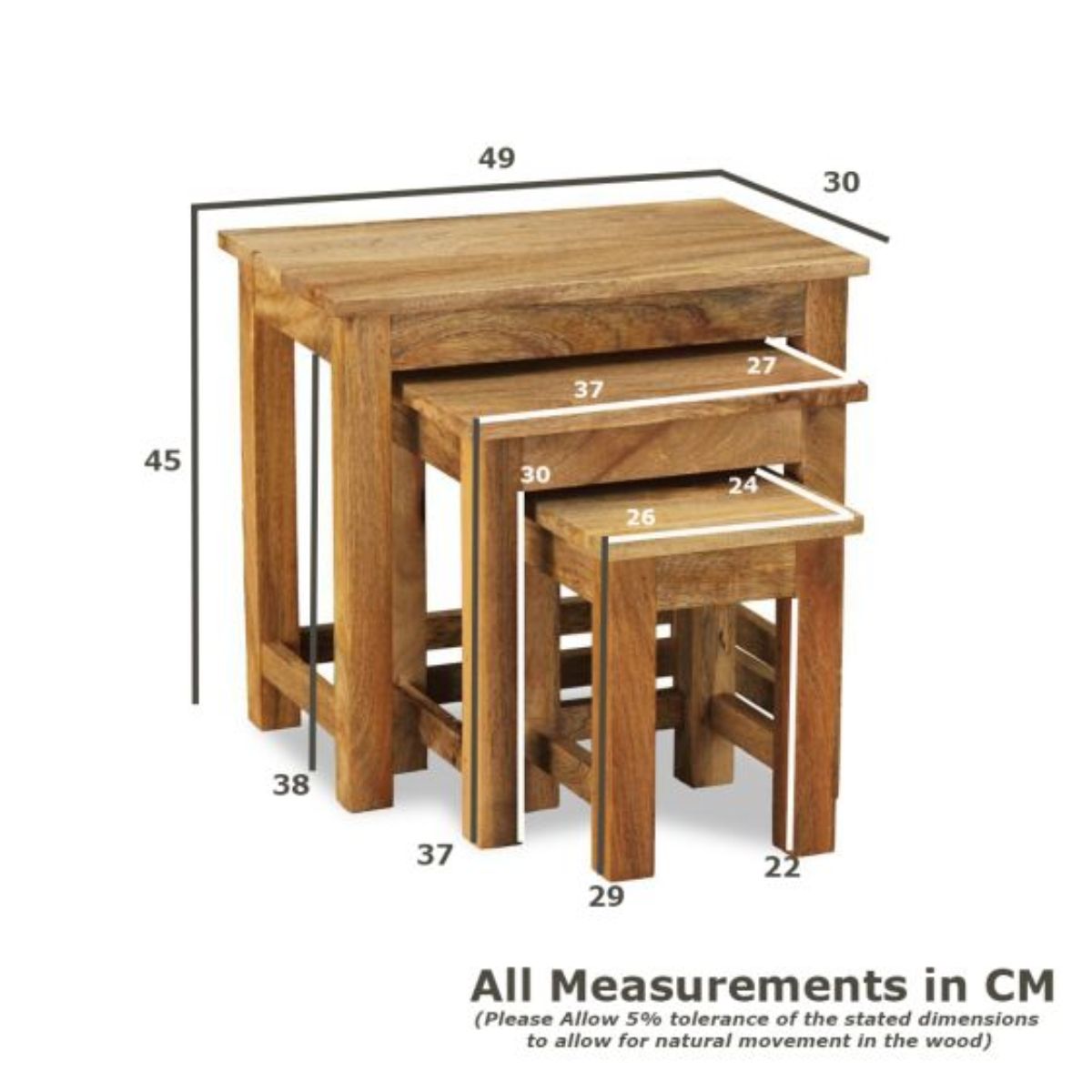 Trade Furniture Mango Wood Nest of Tables