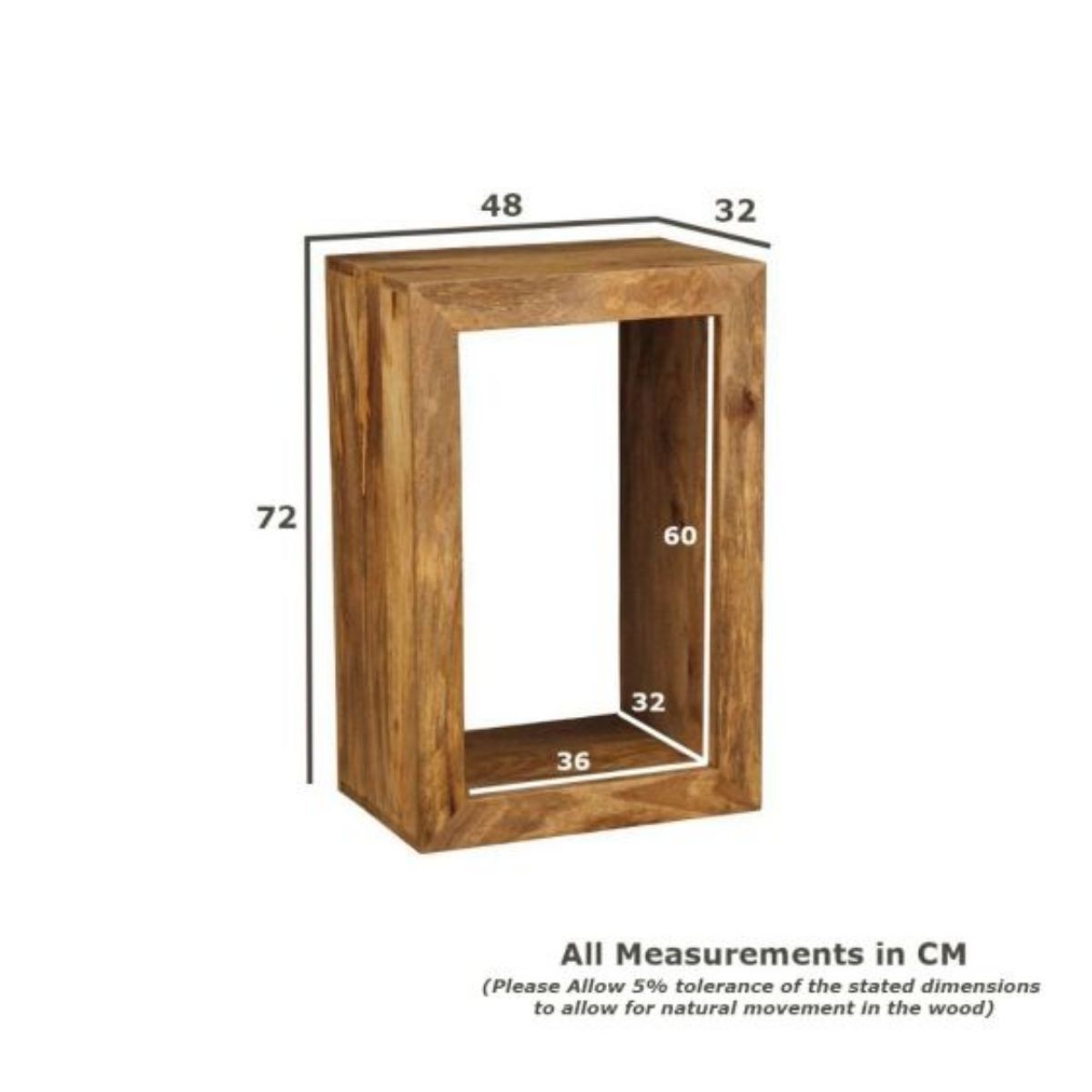 Trade Furniture Mango Wood Rectangular Cube