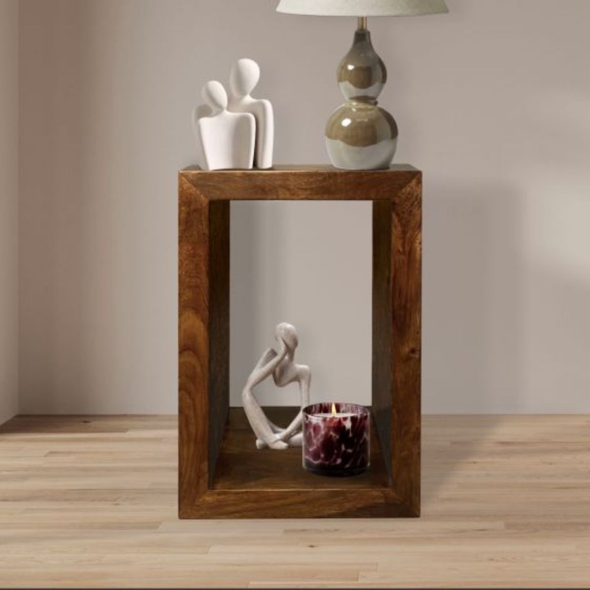 Trade Furniture Mango Wood Rectangular Cube