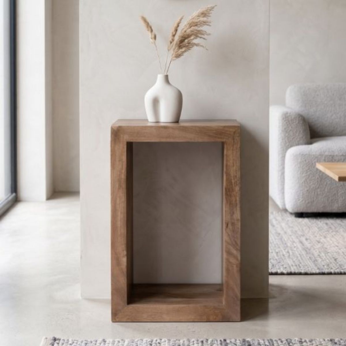 Trade Furniture Mango Wood Rectangular Cube