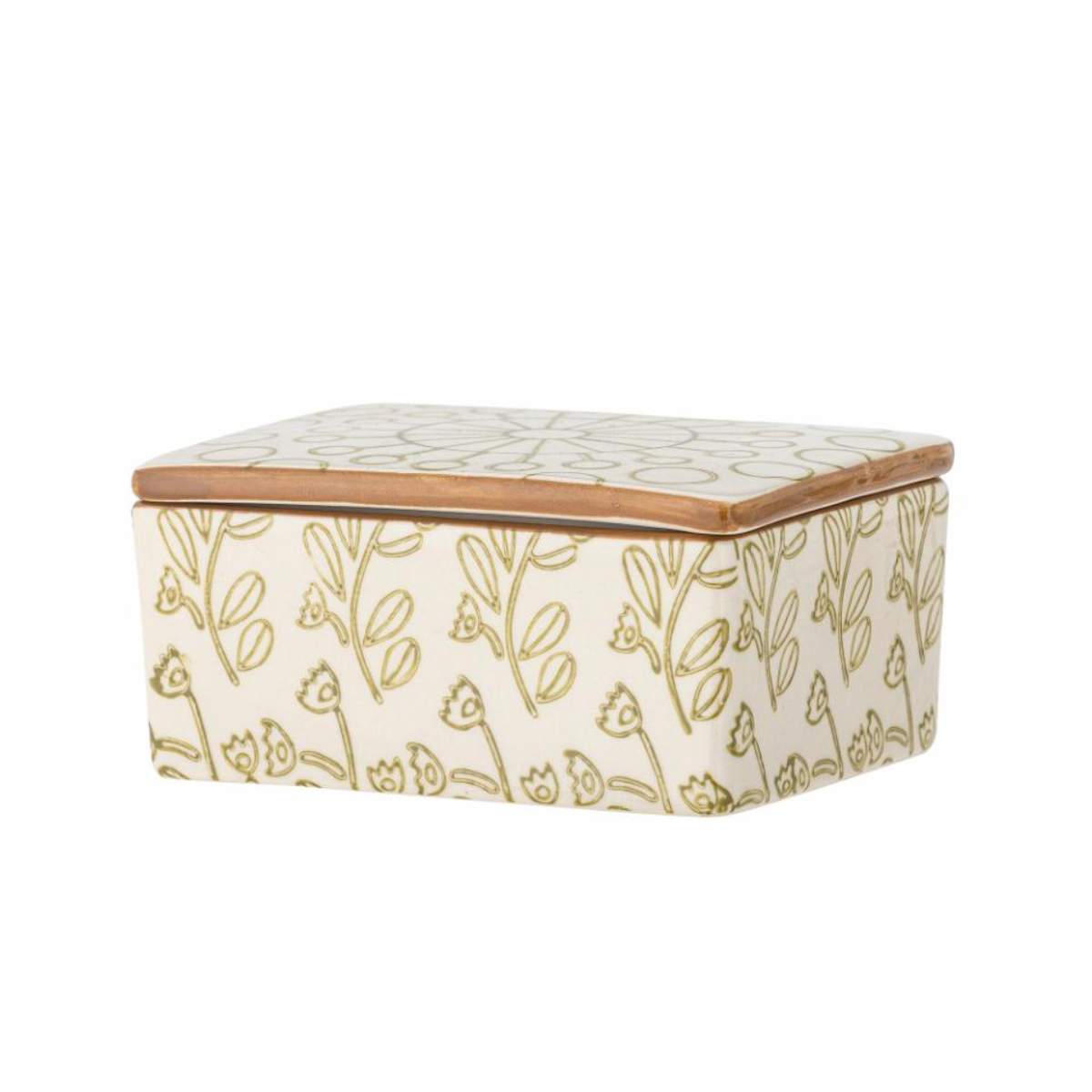Bloomingville Maple Butter Box, Green, Stoneware
