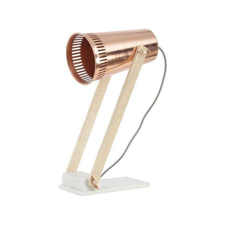 Marble Table Lamp - White/Copper-Beaumonde