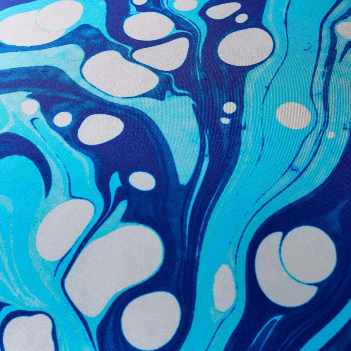 Jonathan Adler Marbleized Blue Silk Cushion