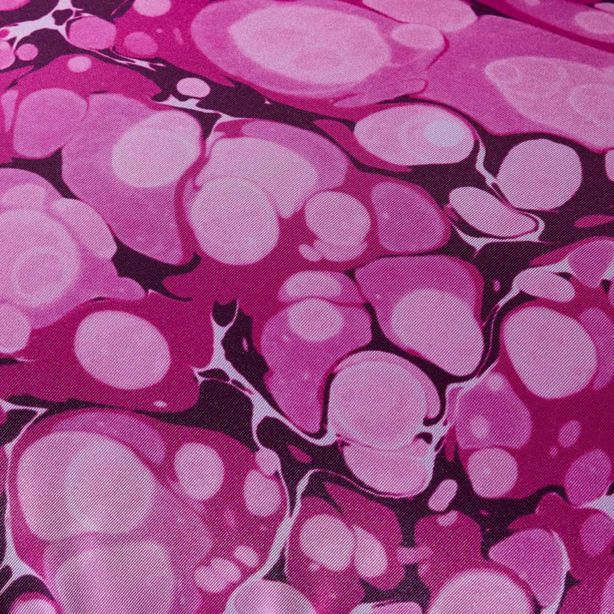 Jonathan Adler Marbleized Fuchsia Silk Cushion